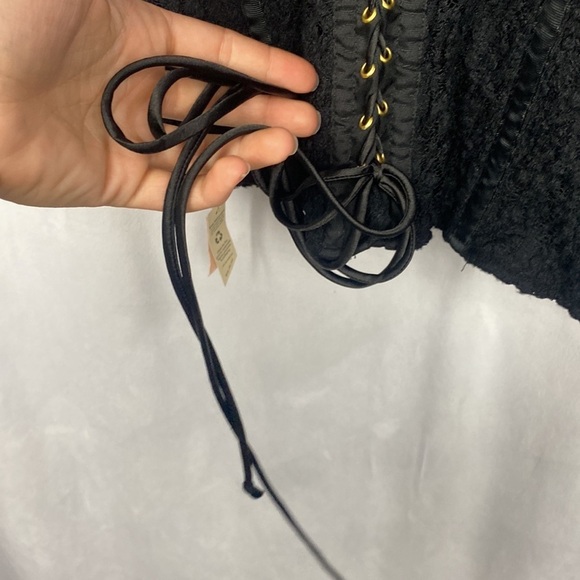 We Are HAH NWT Free People Seams Like A Princess Corset - Noir - Size Medium - Picture 12 of 16